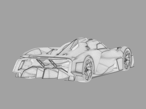 Alpine Alpenglow HY4 Concept 2022 HQ interior 3D Model