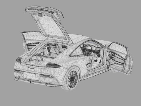 Honda Prelude 2026 HQ interior Modelo 3D