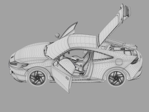 Honda Prelude 2026 HQ interior Modelo 3D