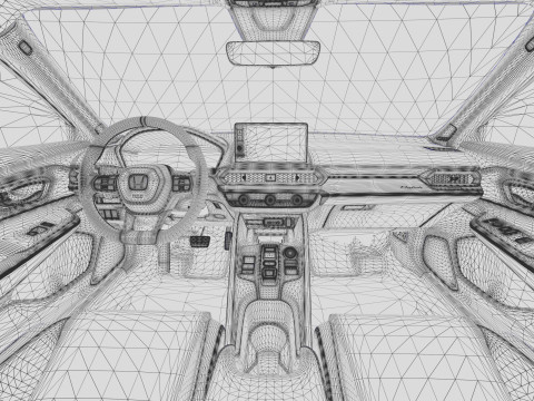 Honda Prelude 2026 HQ interior Modelo 3D