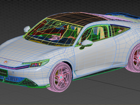 Honda Prelude 2026 HQ interior Modelo 3D