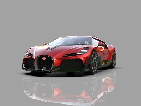 Bugatti Brouillard HQinterior 3D Model