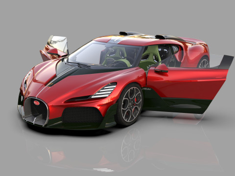 Bugatti Brouillard HQinterior 3D Model