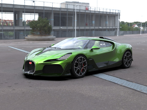 Bugatti Brouillard HQinterior 3D Model