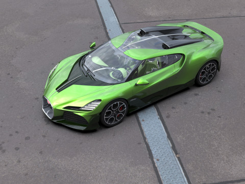 Bugatti Brouillard HQinterior 3D Model