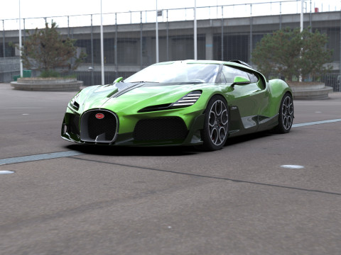 Bugatti Brouillard HQinterior 3D Model