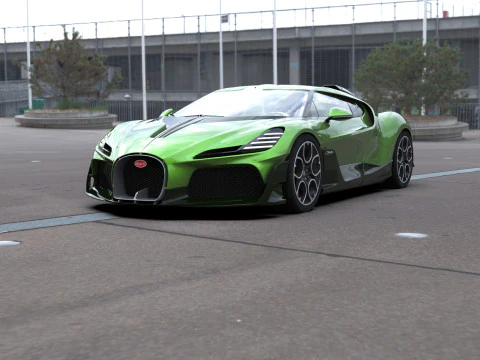 Bugatti Brouillard HQinterior 3D Model