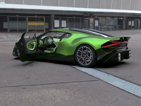 Bugatti Brouillard HQinterior 3D Model