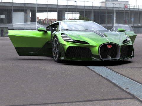 Bugatti Brouillard HQinterior 3D Model