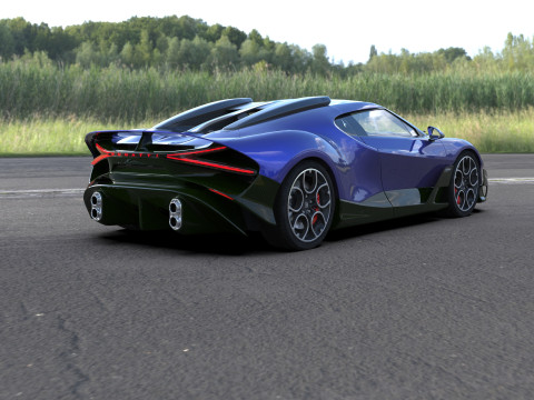 Bugatti Brouillard HQinterior 3D Model