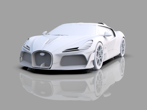 Bugatti Brouillard HQinterior 3D Model