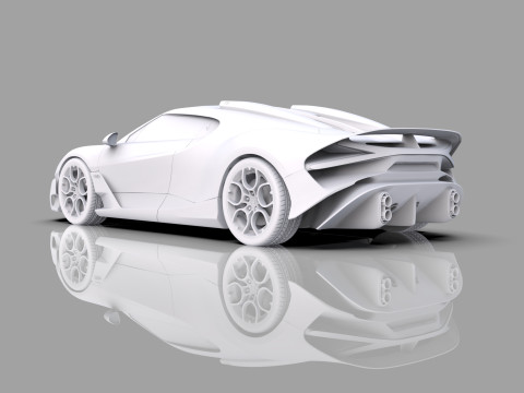 Bugatti Brouillard HQinterior 3D Model