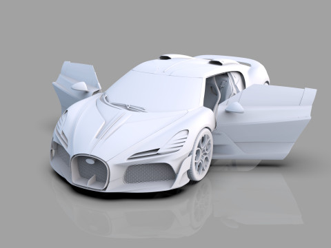 Bugatti Brouillard HQinterior 3D Model