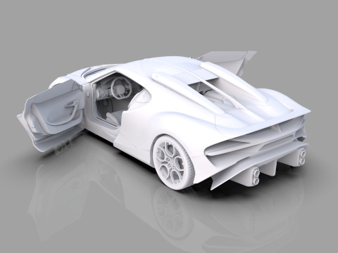 Bugatti Brouillard HQinterior 3D Model