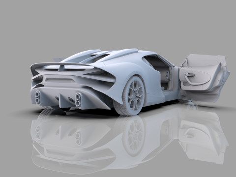 Bugatti Brouillard HQinterior 3D Model