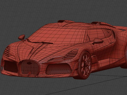 Bugatti Brouillard HQinterior 3D Model