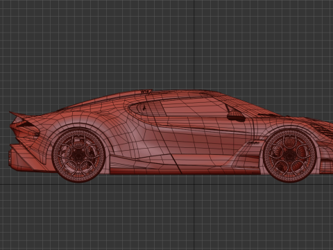 Bugatti Brouillard HQinterior 3D Model