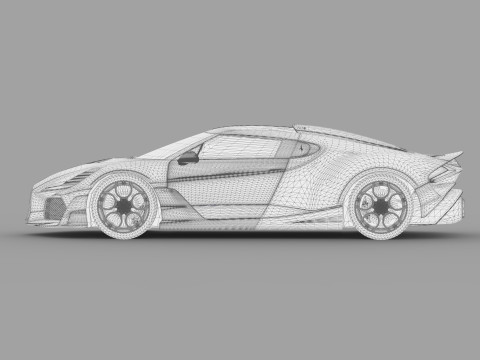 Bugatti Brouillard HQinterior 3D Model