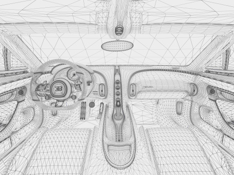 Bugatti Brouillard HQinterior 3D Model