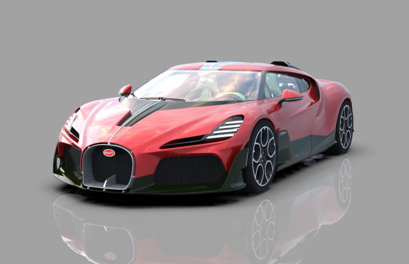 Bugatti Brouillard HQinterior 3D Model .c4d .max .obj .3ds .fbx .stl .blend