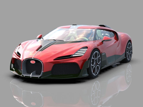 Bugatti Brouillard HQinterior Modelo 3D