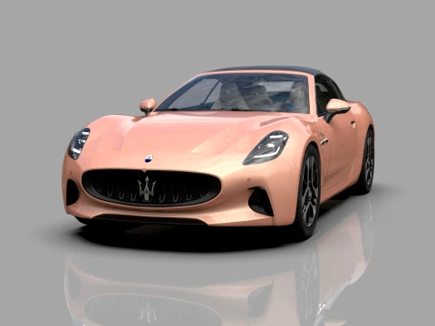Maserati GranCabrio Folgore 2023 HQinterior 3D Model