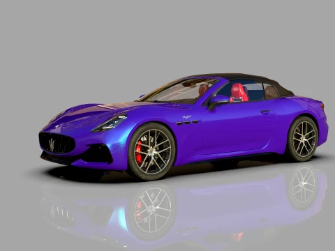 Maserati GranCabrio Trofeo 2023 HQinterior 3D Model