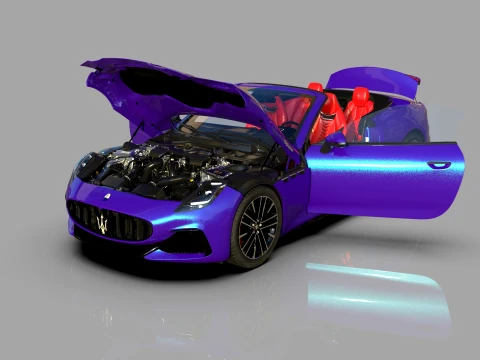 Maserati GranCabrio Trofeo 2023 HQinterior 3D Model