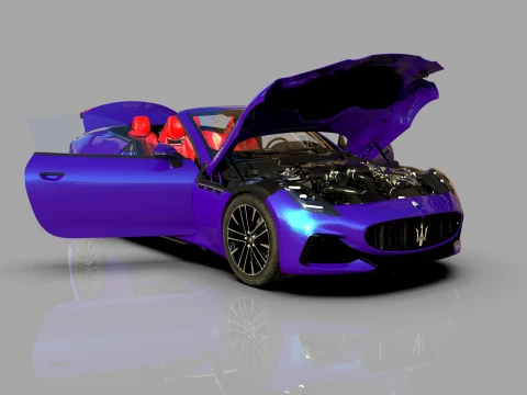 Maserati GranCabrio Trofeo 2023 HQinterior 3D Model