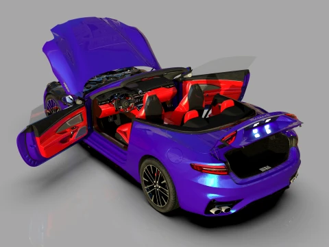 Maserati GranCabrio Trofeo 2023 HQinterior 3D Model