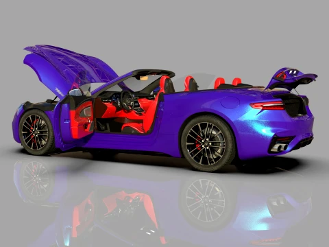 Maserati GranCabrio Trofeo 2023 HQinterior 3D Model