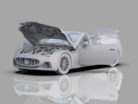 Maserati GranCabrio Trofeo 2023 HQinterior 3D Model