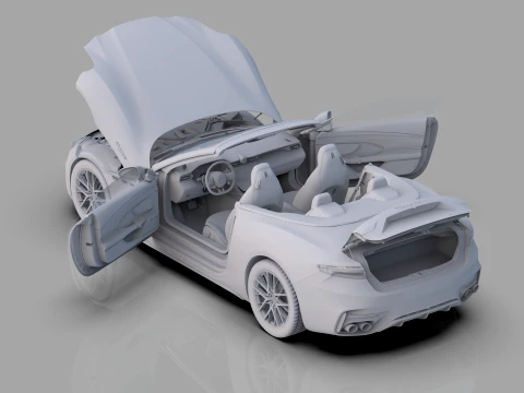 Maserati GranCabrio Trofeo 2023 HQinterior 3D Model