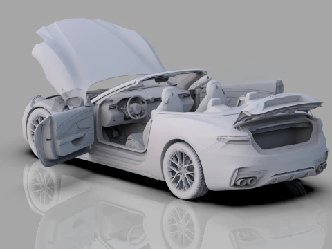 Maserati GranCabrio Trofeo 2023 HQinterior 3D Model