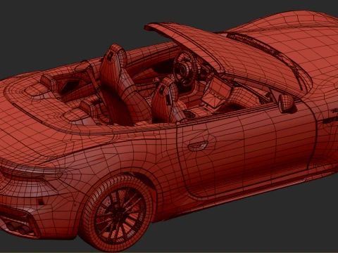 Maserati GranCabrio Trofeo 2023 HQinterior 3D Model