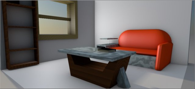 red sofa with ceramic and glass stand sorry for mistakes im russian Model 3D .c4d .max .obj .3ds .fbx .stl .blend