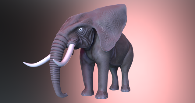 elephant animal 3D 模型 .c4d .max .obj .3ds .fbx .stl .blend