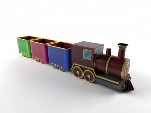 toy train and vagon 3D Model