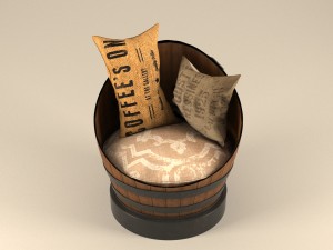 chair barrel 3D 模型