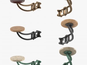 vintage bar stool 3D 모델