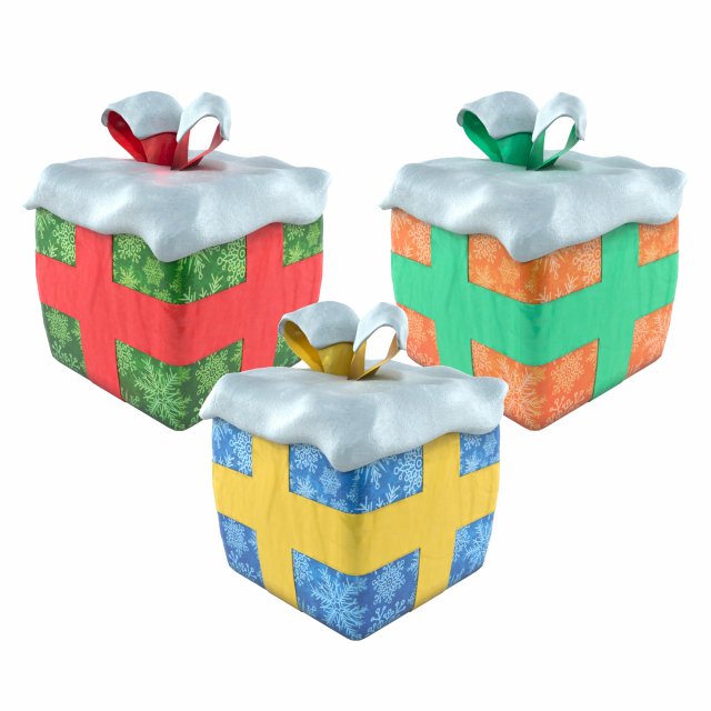 gift box 3D Model .c4d .max .obj .3ds .fbx .stl .blend 