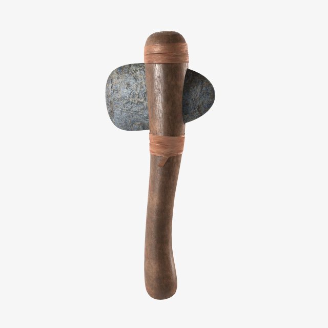 stone axe Modello 3D .c4d .max .obj .3ds .fbx .stl .blend 