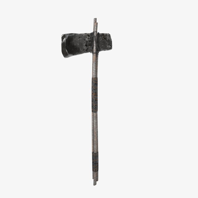metal axe 3D Модель .c4d .max .obj .3ds .fbx .stl .blend 