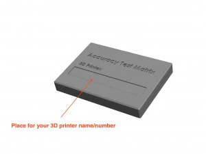 accuracy test matrix 3D Print Model
