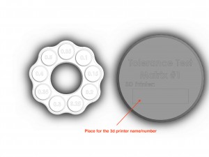 tolerance test matrix 1 Model do druku 3D
