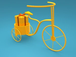 триколісний велосипед для прикраси 3D Модель