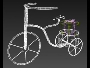 tricycle for decoration 3D Model