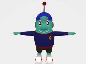 可爱的外星人角色模型 3D 模型