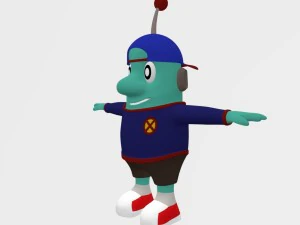 mod&egrave;le de personnage extraterrestre mignon Modèle 3D