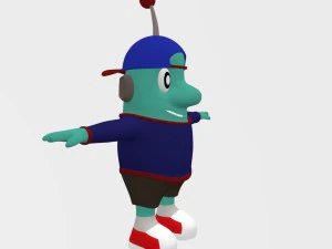 mod&egrave;le de personnage extraterrestre mignon Modèle 3D